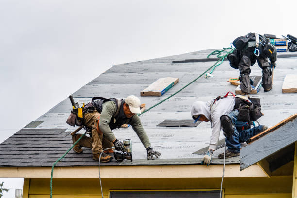Professional Roof Installation technician working in Westwood, MA